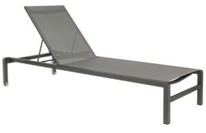 Šedé kovové zahradní lehátko Bizzotto Konnor