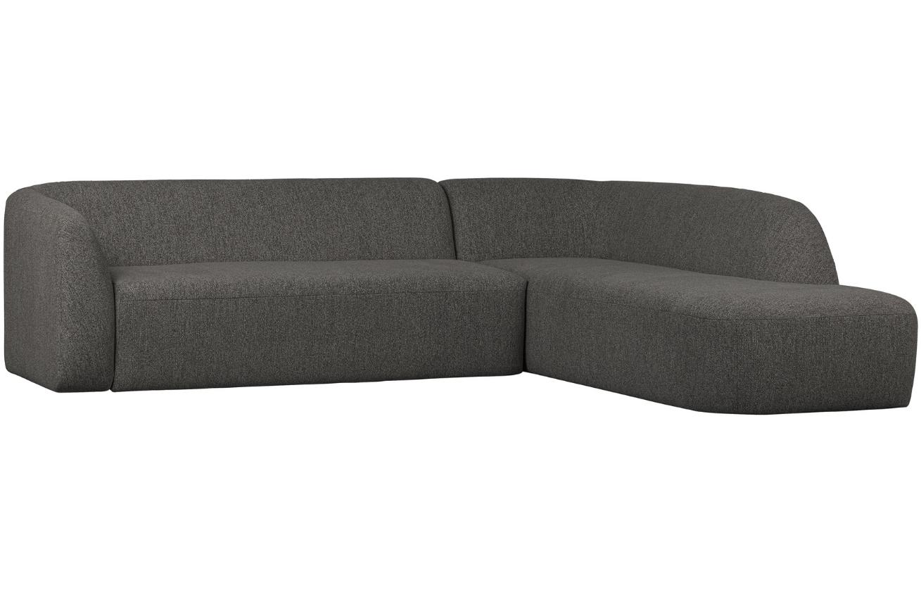 WOOOD Tmavě šedá látková rohová pohovka Amir 225 cm