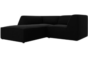 Micadoni Sametová rohová pohovka Ruby 186 cm