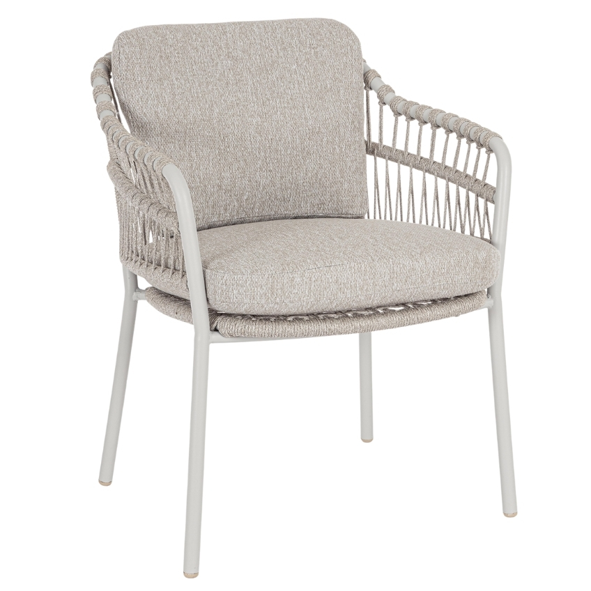 Šedá čalouněná zahradní židle Bizzotto Talaia