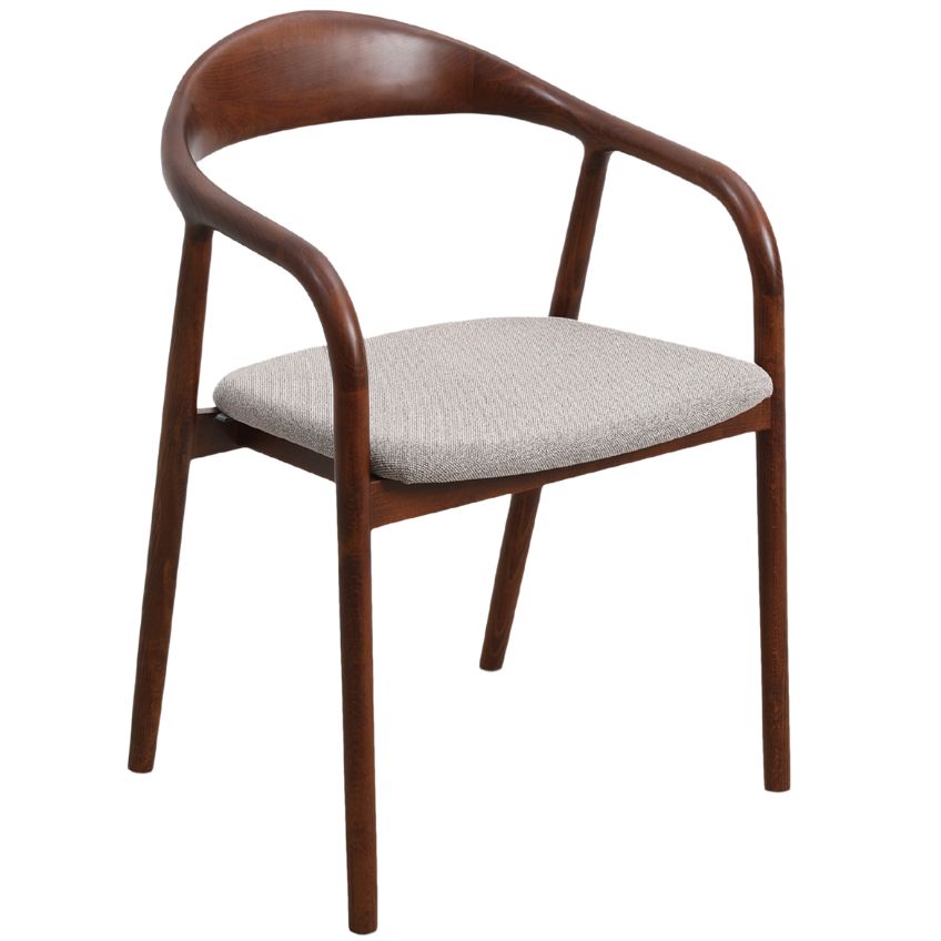 Hnědá dřevěná jídelní židle MICADONI Illa