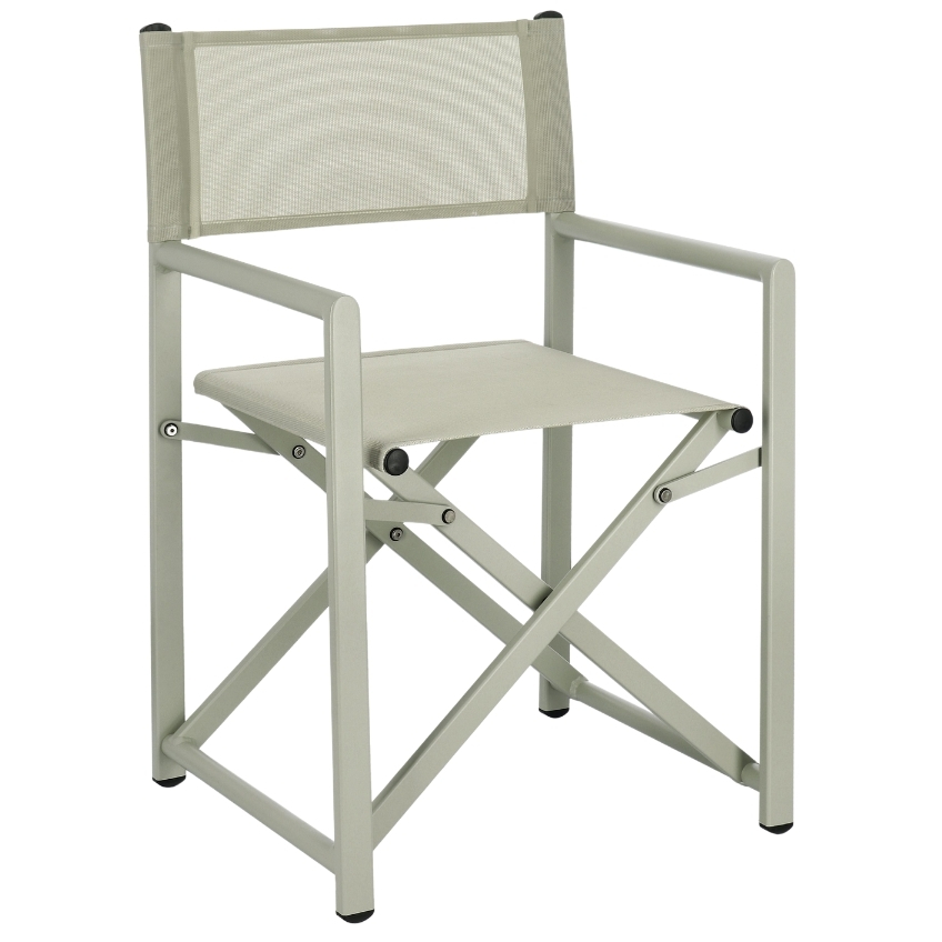 Šedozelená hliníková skládací zahradní židle Bizzotto Taylor
